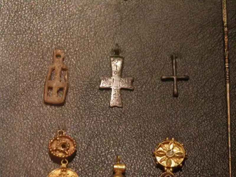 Different designs of cross pendants